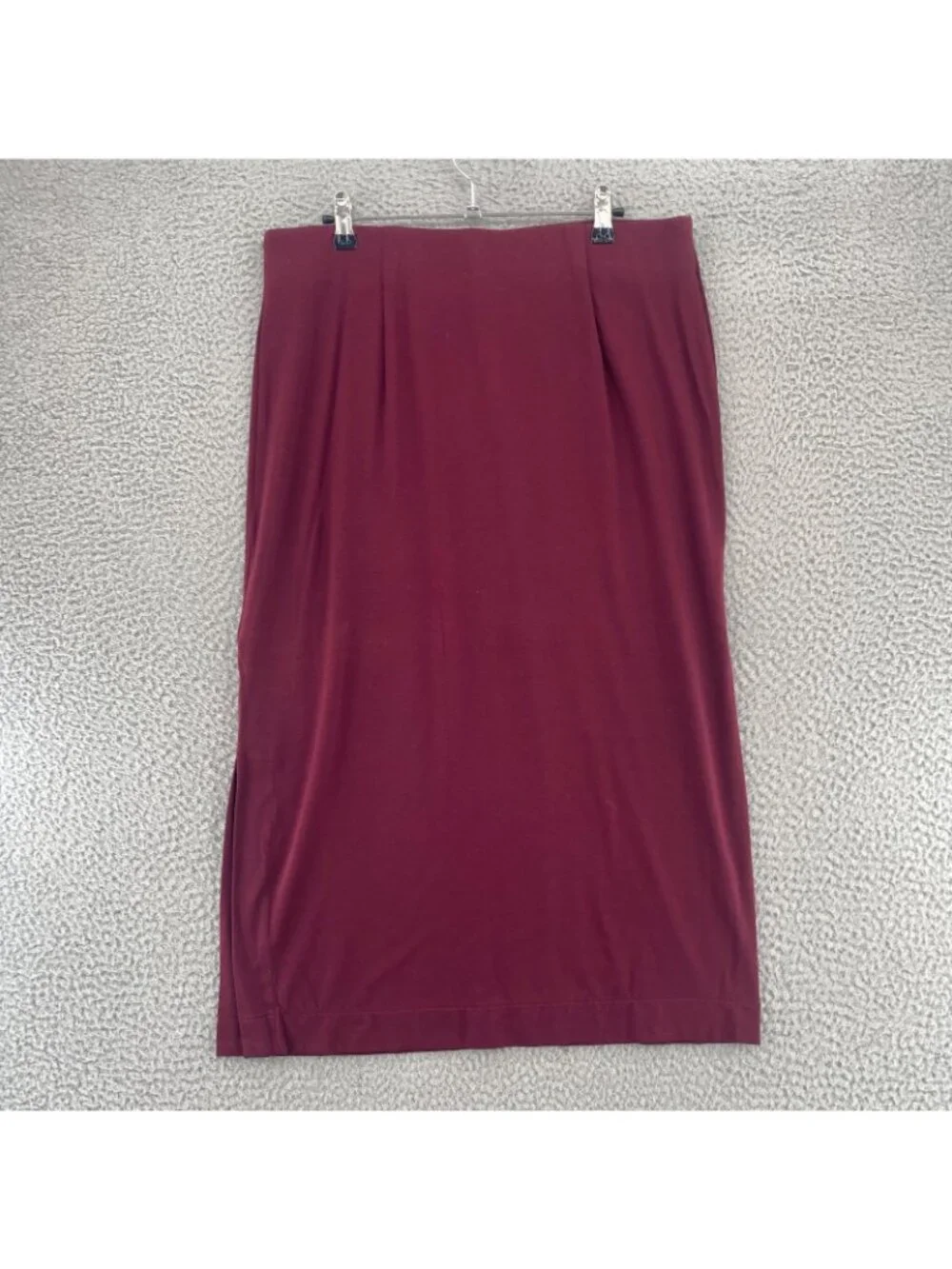 J Jill Skirt Womens Medium Wearever Burgundy Stretch Knit Midi Straight Career